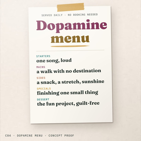 Original Dopamine Menu concept